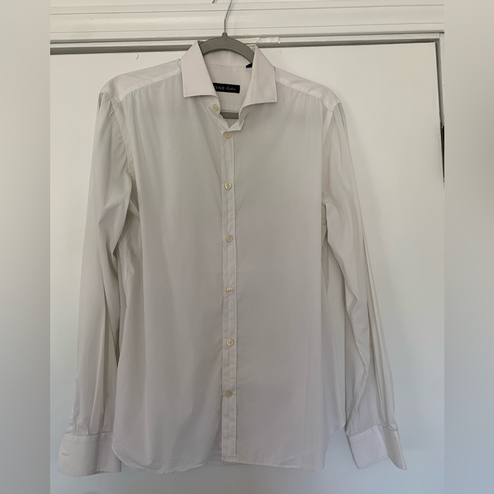 Mens White Trend Corneliani button up dress shirt size 15 3/4 or 40
